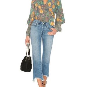 Pre Owned BCBG Max Azria Floral Top SZ XXS